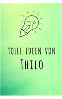 Tolle Ideen von Thilo: Kariertes Notizbuch mit 5x5 Karomuster für deinen Vornamen