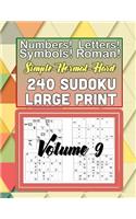 Simple-Normal-Hard 240 Sudoku Large Print