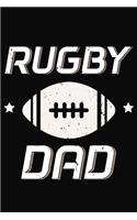 Rugby Dad: Fathers Day Notebook 6x9 Blank Lined Journal Gift