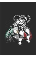 Mexican - Astronaut Moon: Blank Lined Notebook / Journal (6 X 9 -120 Pages) - Gift Idea for Mexican Pride Mexico Flag