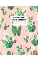 Blank Sheet Music Notebook: Easy Blank Staff Manuscript Book Large 8.5 X 11 Inches Musician Paper Wide 12 Staves Per Page for Piano, Flute, Violin, Guitar, Trumpet, Drums, Cell