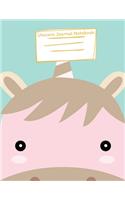 Unicorn Journal Notebook: College Ruled Line Paper (Cute Animal), 8.5 x 11 lined 110 pages (Volume 18)