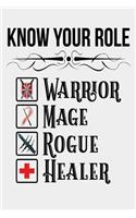 Know Your Role Warrior Mage Rogue Healer