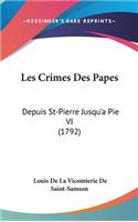 Les Crimes Des Papes