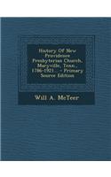 History of New Providence Presbyterian Church, Maryville, Tenn., 1786-1921...