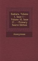 Euskara, Volume 1, Issue 1 - Volume 10, Issue 17...