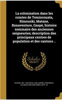 colonisation dans les comtes de Temiscouata, Rimouski, Matane, Bonaventure, Gaspé, histoire sommaire des anciennes seigneuries; description des principaux centres de population et des cantons ..