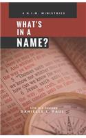 What's In A Name?