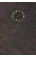 Monogram "Z" Notebook: (26 Monogram Aged 150 Lined)