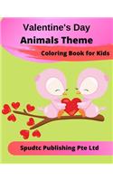 Valentine's Day Animals Theme Coloring Book for Kids