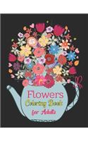 Flowers coloring books for adults: An Adult Coloring Book Featuring Cute Flowers and Floral Designs for Stress Relief and Relaxation