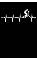 BMX Rider Notebook: BMX Heartbeat 6 x 9 (A5) Graph Paper Squared Journal Gift for BMX Riders And BMX Lovers (108 Pages)