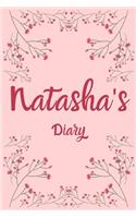 Natasha's Diary: Natasha Named Diary/ Journal/ Notebook/ Notepad Gift For Natasha's, Girls, Women, Teens And Kids - 100 Black Lined Pages - 6 x 9 Inches - A5