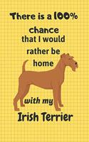 There is a 100% chance that I would rather be home with my Irish Terrier: For Irish Terrier Dog Fans