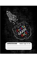 Fourth Grade Rocks Composition Book (Wide Ruled/ 110 pages/ 7.44x9.69)