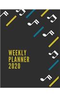 Weekly Planner 2020: A5 6x9 Sign - Calendar - Organizer - calendar - weekly Calendar - Diary - Journal - Music - Academic Planner Music