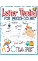 Letter tracing for preschoolers fun with ABC Transport