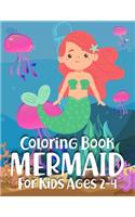 Mermaid Coloring Book for Kids Ages 2-4