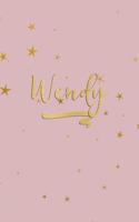 Wendy: Personalized Journal to Write In - Rose Gold Line Journal