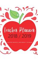 2018 - 2019 Teacher Planner Undated Monthly and Weekly Calendar: Teacher Academic Planner, Lesson Planner, Classroom roster, Goal Setting, Yearly Monthly Weekly Daily Scheduling(2 Teachers Planner and Gradebook)
