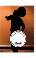 6 String Blank Guitar Tablature Notebook - Sunset Sea