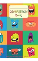 Composition book - Make your school day more fun and awesome: Funny monsters of your school journal