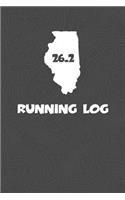 Running Log: Blank Lined Journal for anyone that loves Illinois, running, marathons!