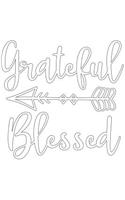 Gratitude Journal: Grateful Blessed(22 Color the Cover - Gratitude)