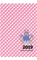 2019 Daily Planner: Lavender and Pink Gingham