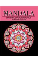 Mandala Coloring Books for Adults Relaxation Every Day: Funny Stress Relieving Flowers Black Background Patterns for Meditation Crafts Hobbies(1 Art)