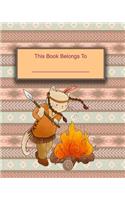 8 X 10 Handwriting Book: Kids Composition Book Native American Theme with Kitten Dancing