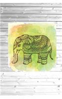 Watercolor Indian Elephant Journal