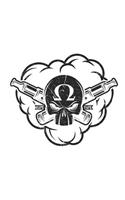 Skull in Clouds: Blank Lined Notebook for Vaper and Steamer