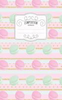 Composition Notebook: Kawaii College Ruled Narrow Line Comp Books for School - Macaron Gold Frosting(43 Pastel Cute Journals for Students)
