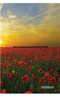 Journal Pages - Red Green Field (Unruled)