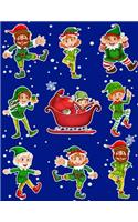 Christmas Holiday Sticker Album Dancing Elves