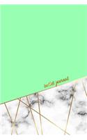 Bullet Journal: Marble + Gold Dot Grid Journal Mint Green