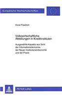 Volkswirtschaftliche Abteilungen in Kreditinstituten