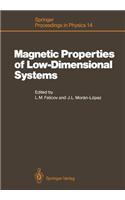 Magnetic Properties of Low-Dimensional Systems: Proceedings of an International Workshop Taxco, Mexico, January 6-9, 1986