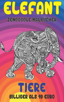 Zendoodle Malbücher - Billiger als 10 Euro - Tiere - Elefant