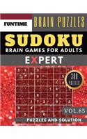 SUDOKU Expert: Jumbo 300 SUDOKU hard to extreme puzzle books with answers brain games for adults Activity book (hard sudoku puzzle books Vol.85)(85 Expert Sudoku Puzzle Books)