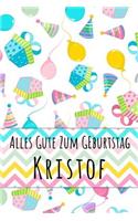 Alles Gute zum Geburtstag Kristof: Kariertes Notizbuch mit 5x5 Karomuster für deinen personalisierten Vornamen