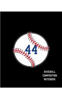 44 Baseball Composition Notebook