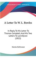 Letter To W. L. Bowles