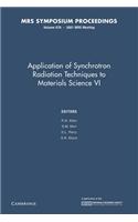 Applications of Synchrotron Radiation Techniques to Materials Science IV: Volume 678