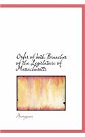 Order of Both Branches of the Legislature of Massachusetts: (English)
