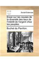Essai Sur Les Causes de La Diversite Des Taux de L'Interet de L'Argent Chez Les Peuples.