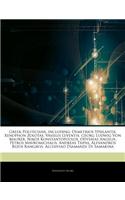 Articles on Greek Politicians, Including: Demetrios Ypsilantis, Xenophon Zolotas, Vassilis Leventis, Georg Ludwig Von Maurer, Nikos Konstantopoulos, O