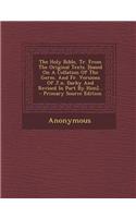 The Holy Scriptures Commonly Called the Old Testament: A New Translation from the Hebrew Original, Part III, Job to Canticles