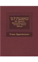 Das Bevolkerungsgesetz Des T. R. Malthus Und Der Neueren Nationalokonomie - Primary Source Edition
